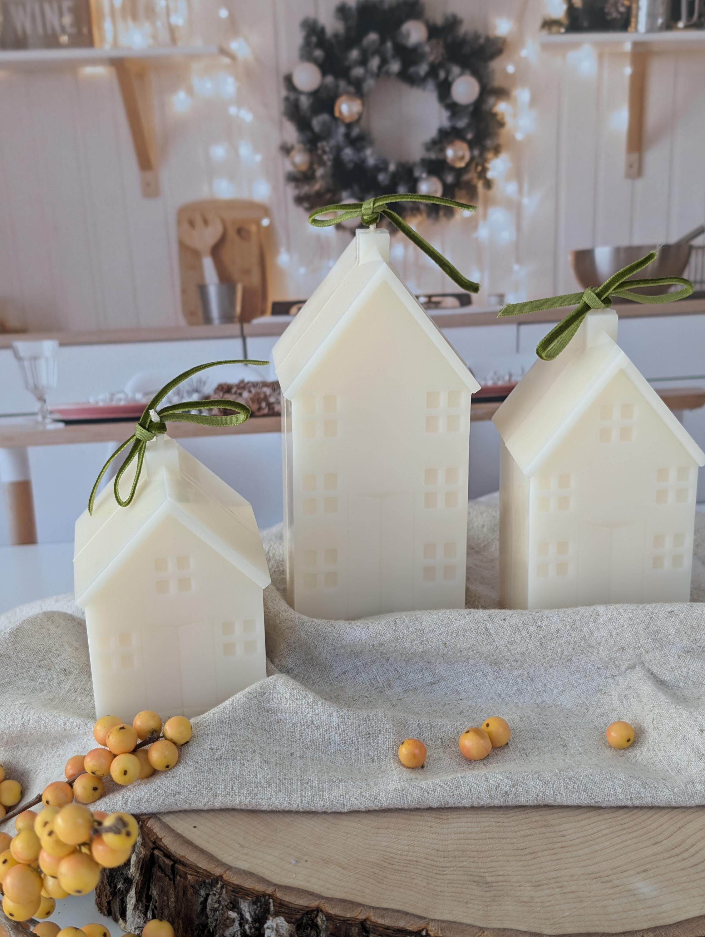 Cozy home candle for housewarming gift Holiday candle gift for hostess table centerpiece candle cozy cabin decorative Christmas cozy candle