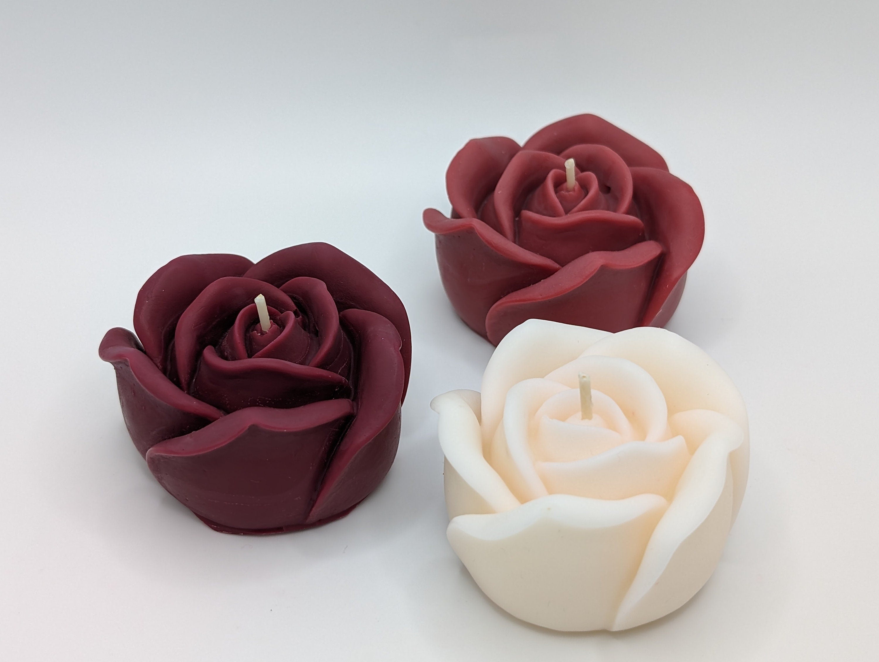 Rose shaped candle, Mother's day gift candle, Gift for mom, handmade natural soy wax candle, non-toxic