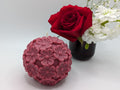 Flower Sphere Shaped Candle: Cozy Minimalist Decor, Handmade Aesthetic Floral Ball, Unique Gift for Mom, Round Rose Accent