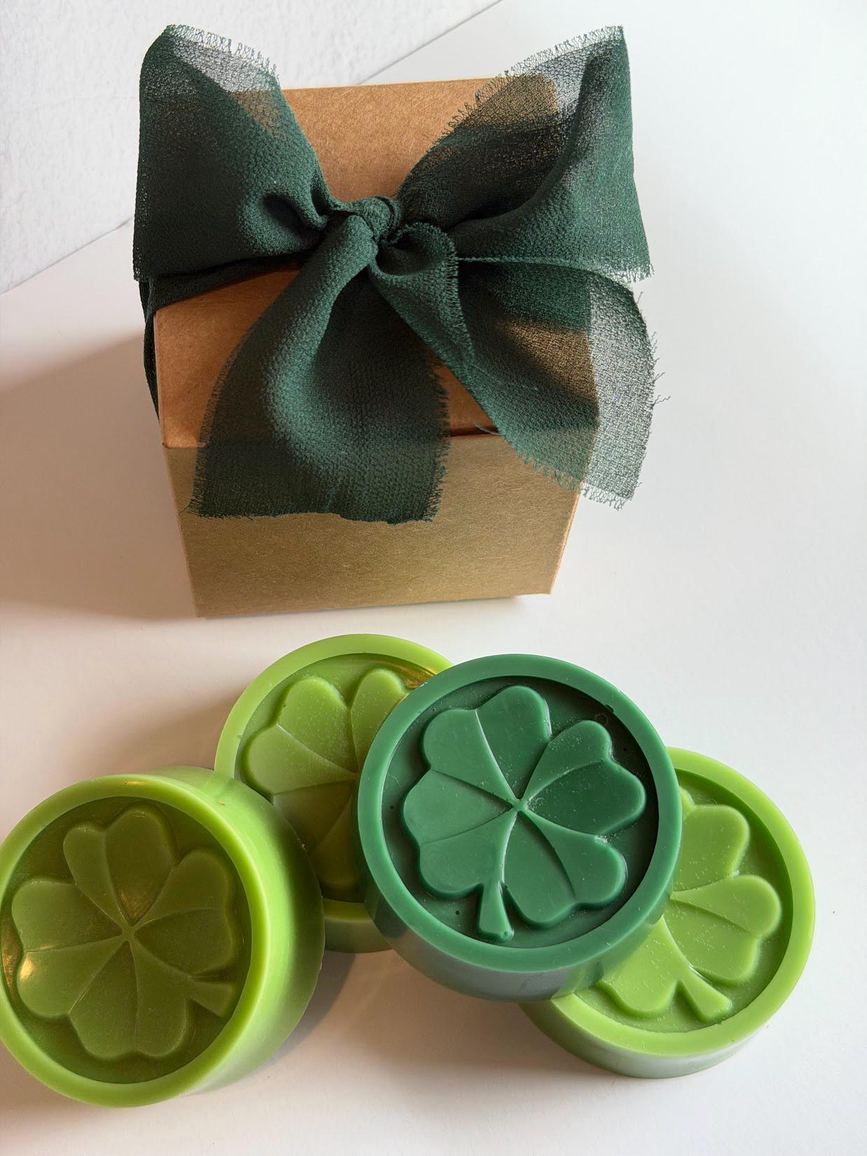 Four Leaf Clover Soy Wax Melts, St. Patrick's Day Party Favor, Spring Scents