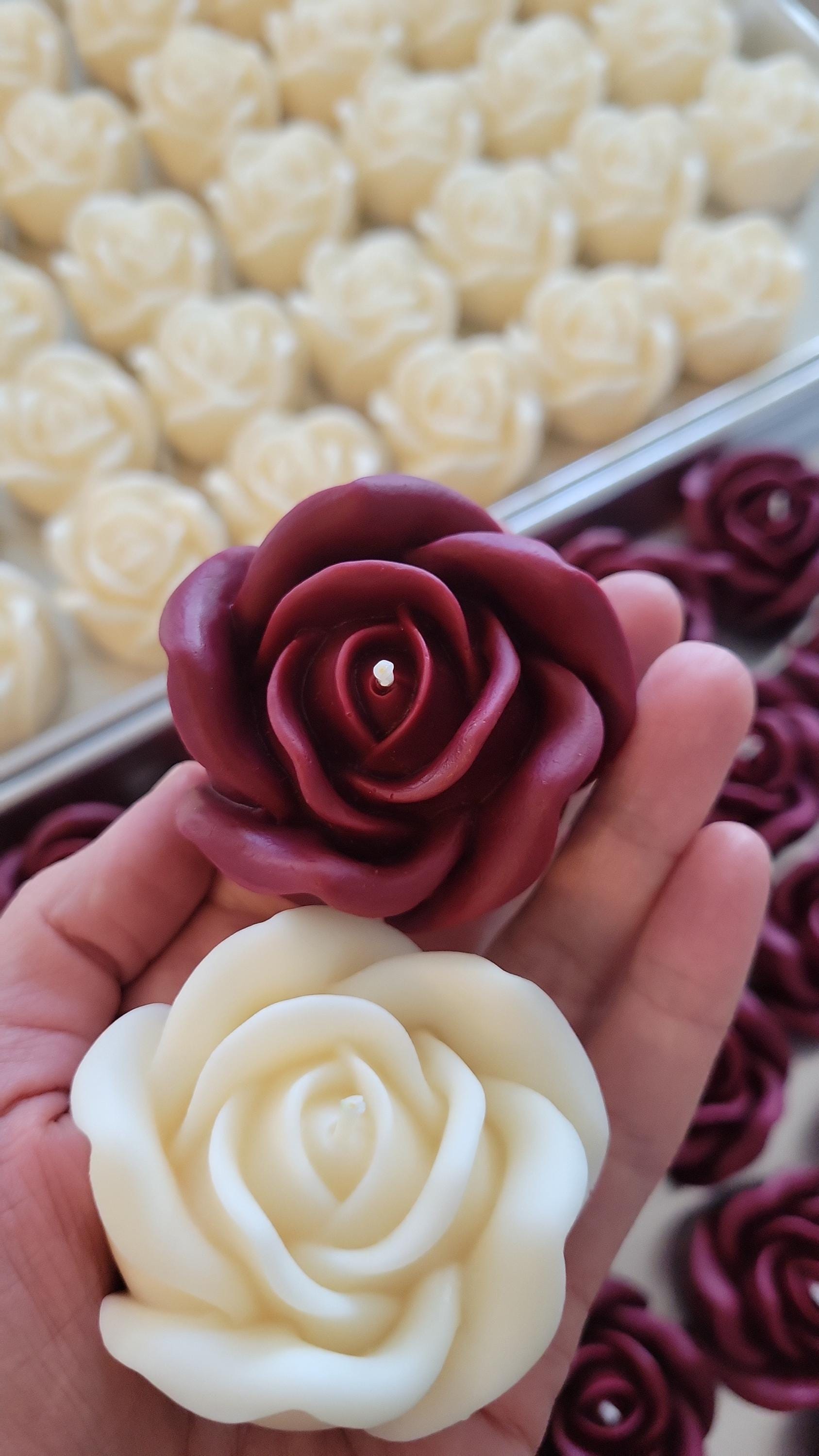 Rose shaped candle, Mother's day gift candle, Gift for mom, handmade natural soy wax candle, non-toxic