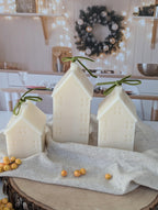 Cozy home candle for housewarming gift Holiday candle gift for hostess table centerpiece candle cozy cabin decorative Christmas cozy candle