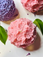Floral Blossom Sphere Candle - Soy Wax Flower Decor - Mother's Day, Bridal Shower, or Teacher Appreciation Gift - Pink Sakura & Purple Lilac