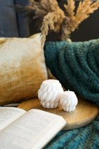 Modern Knot Candle - Minimalist Geometric Home Decor, Unique Hostess Gift, Cozy Coffee Table Statement Piece