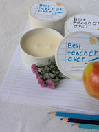 Teacher appreciation scented candle gift for teacher end of school gift best teacher ever kids teacher gift teacher appreciation week gift