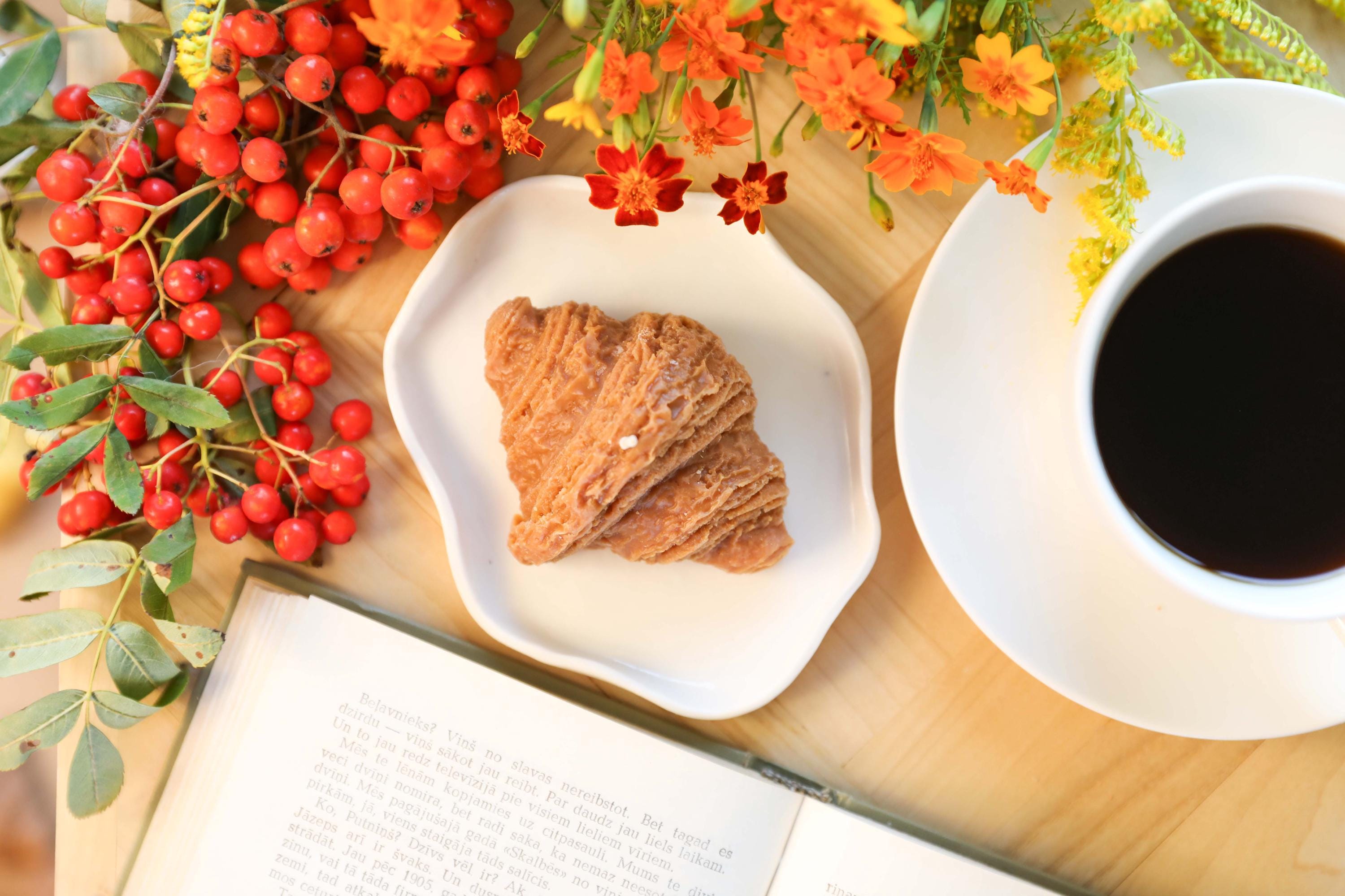 French Croissant Candle: Realistic Food Candle, Banana Vanilla Scented, Fun Foodie Gift, Hostess Gift or Party Favor