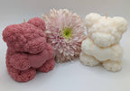 Rose Bear Heart Candle, Handmade Natural Soy Wax, Romantic Gift for Her or New Mom